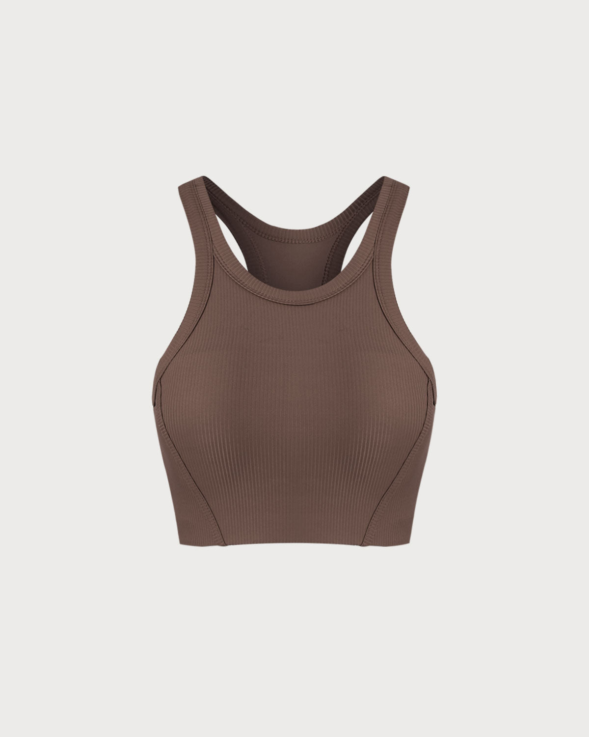 Brown I-back Yoga Tank Top