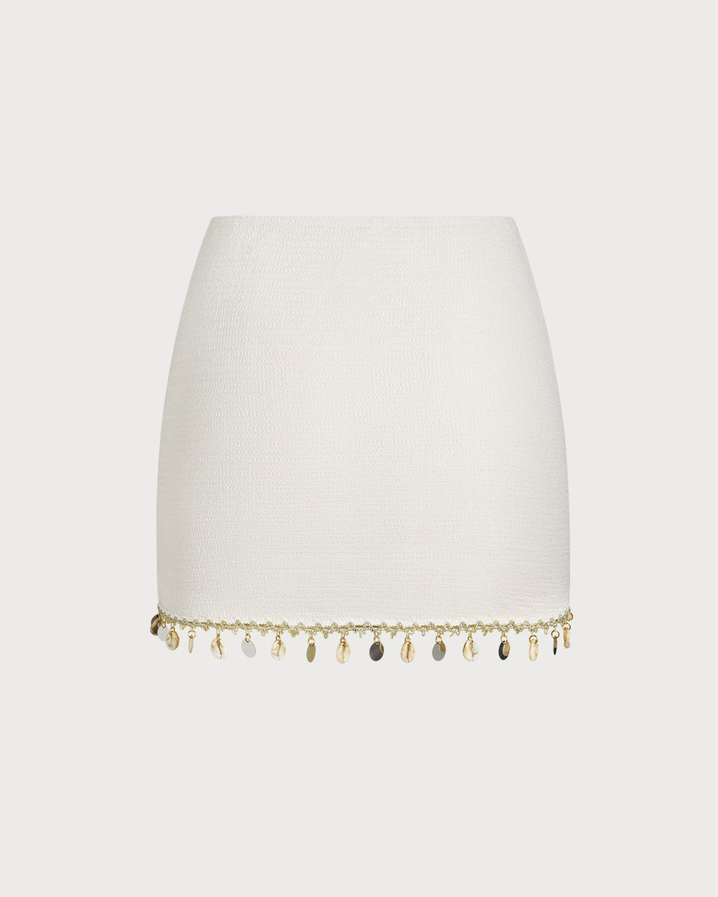 Beige Textured Sequins Cover-up