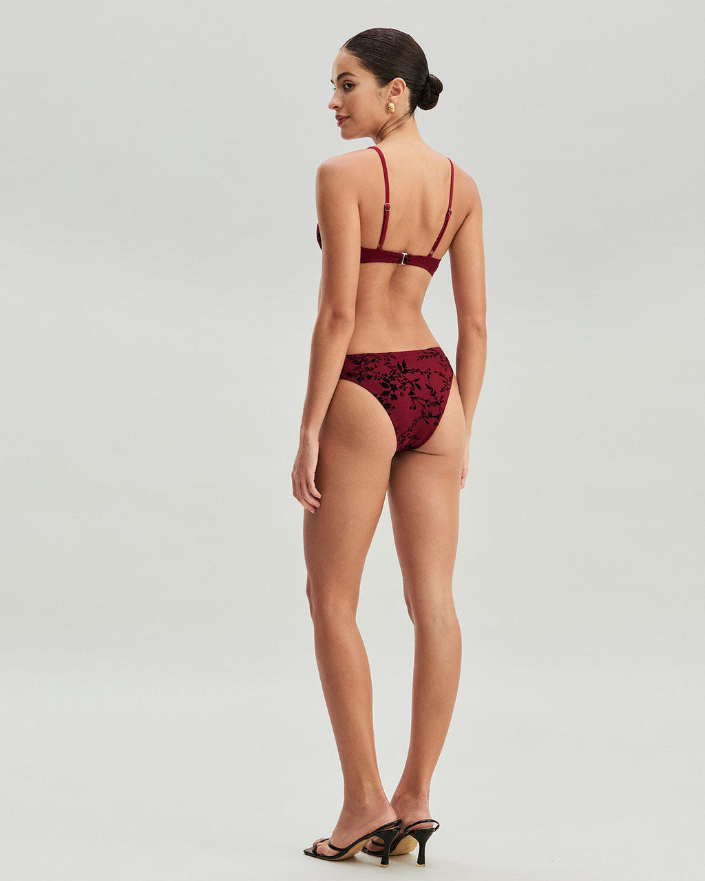 Red Floral Underwire Bikini Set