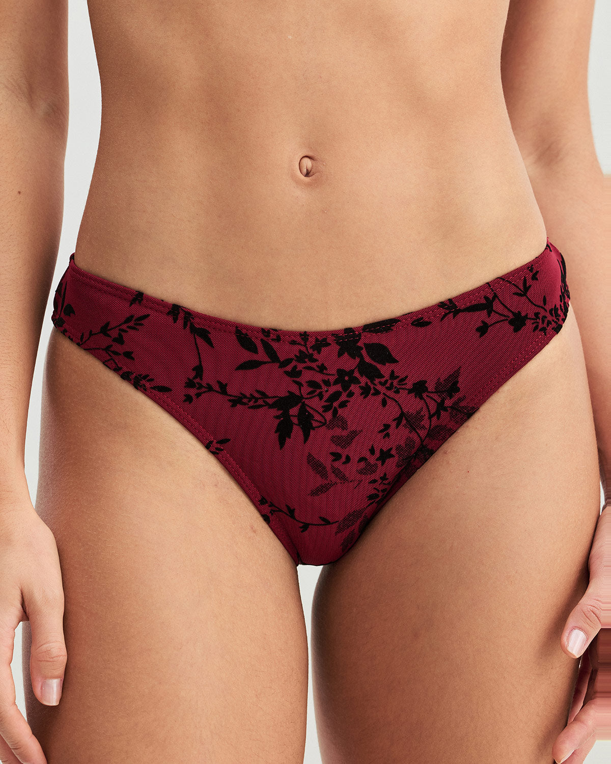 Red Floral Underwire Bikini Set