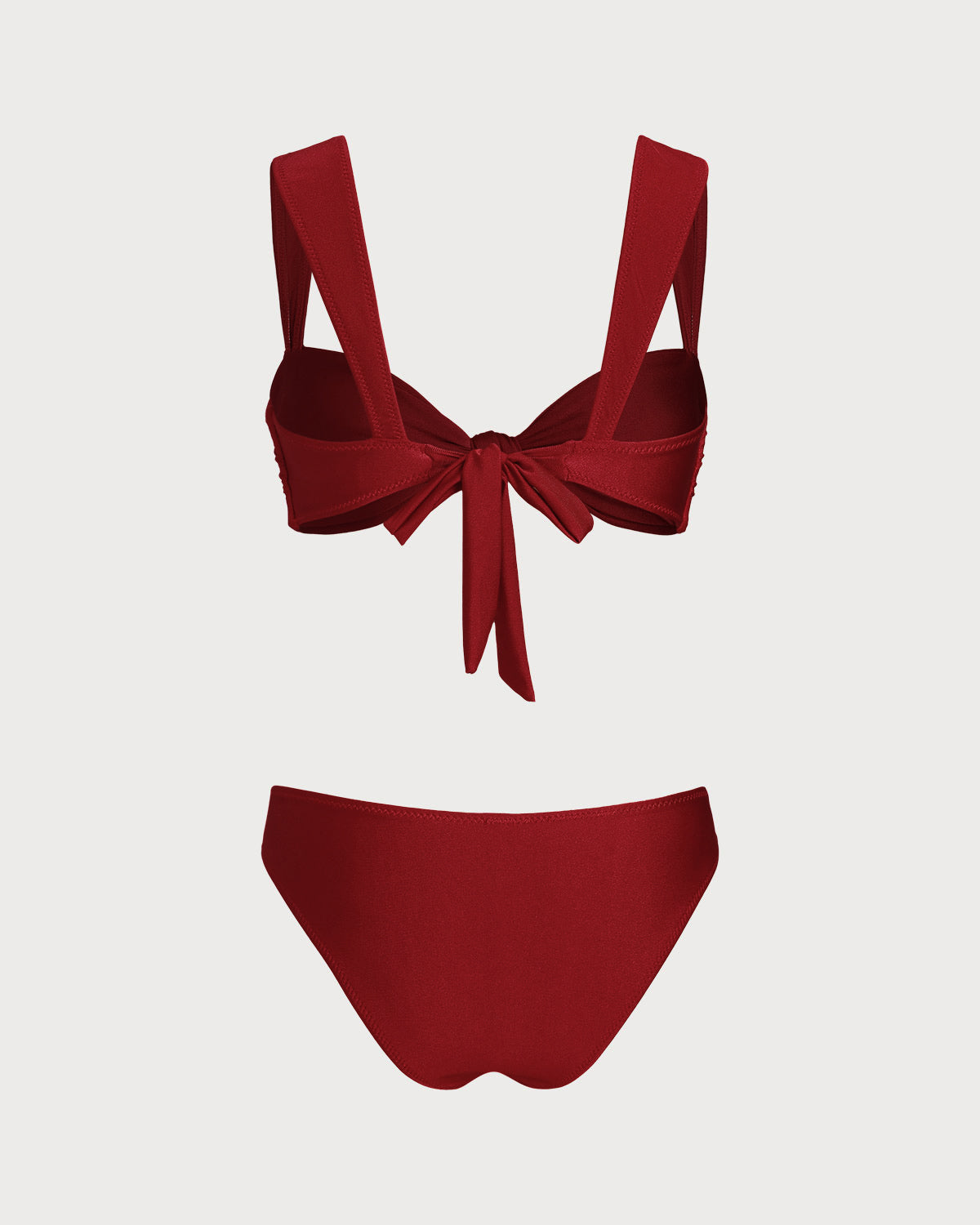 Red Triangle Low Waisted Bikini Set