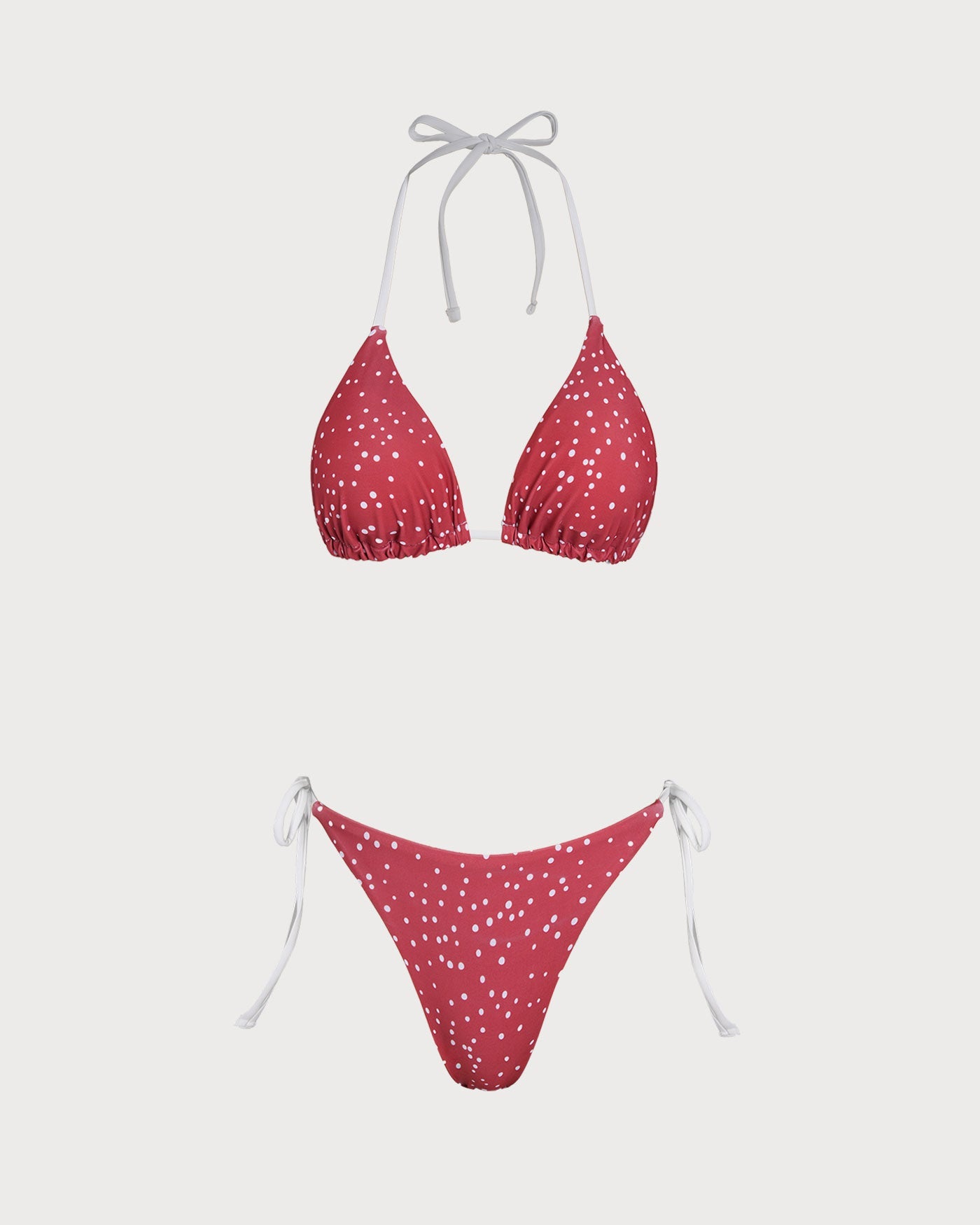 Red Polka Dot Bikini Set