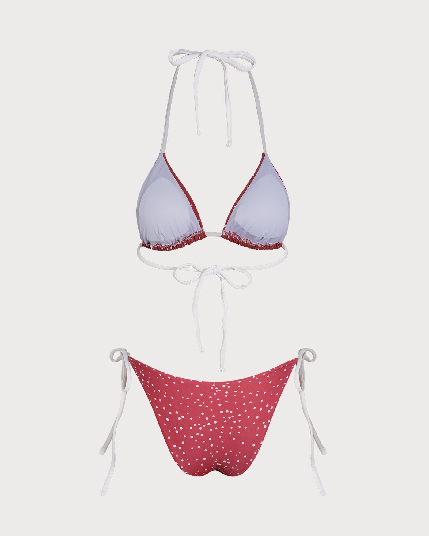 Red Polka Dot Bikini Set