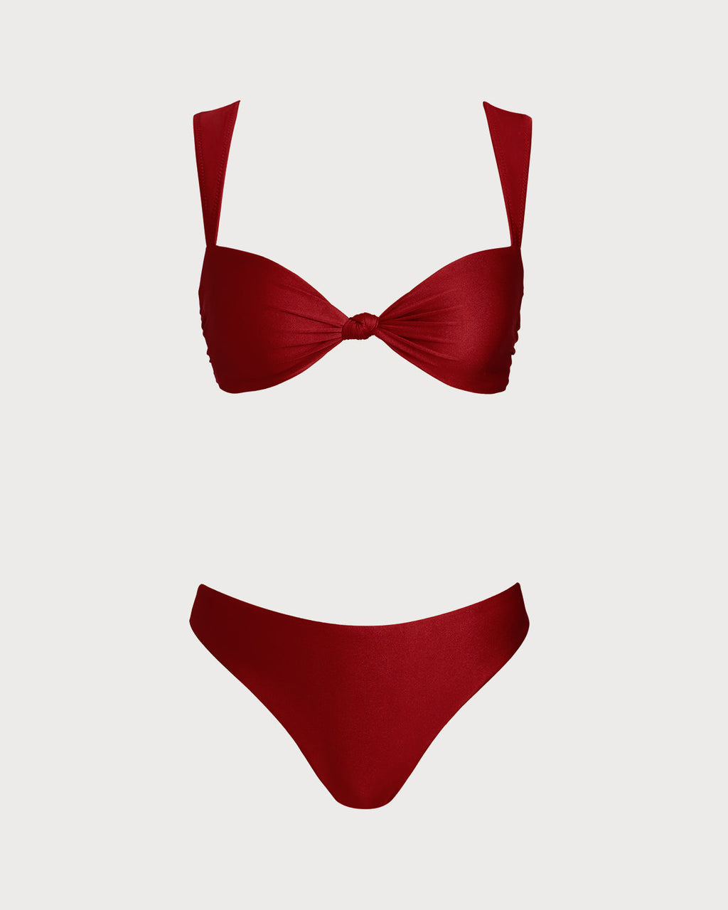 Red Triangle Low Waisted Bikini Set