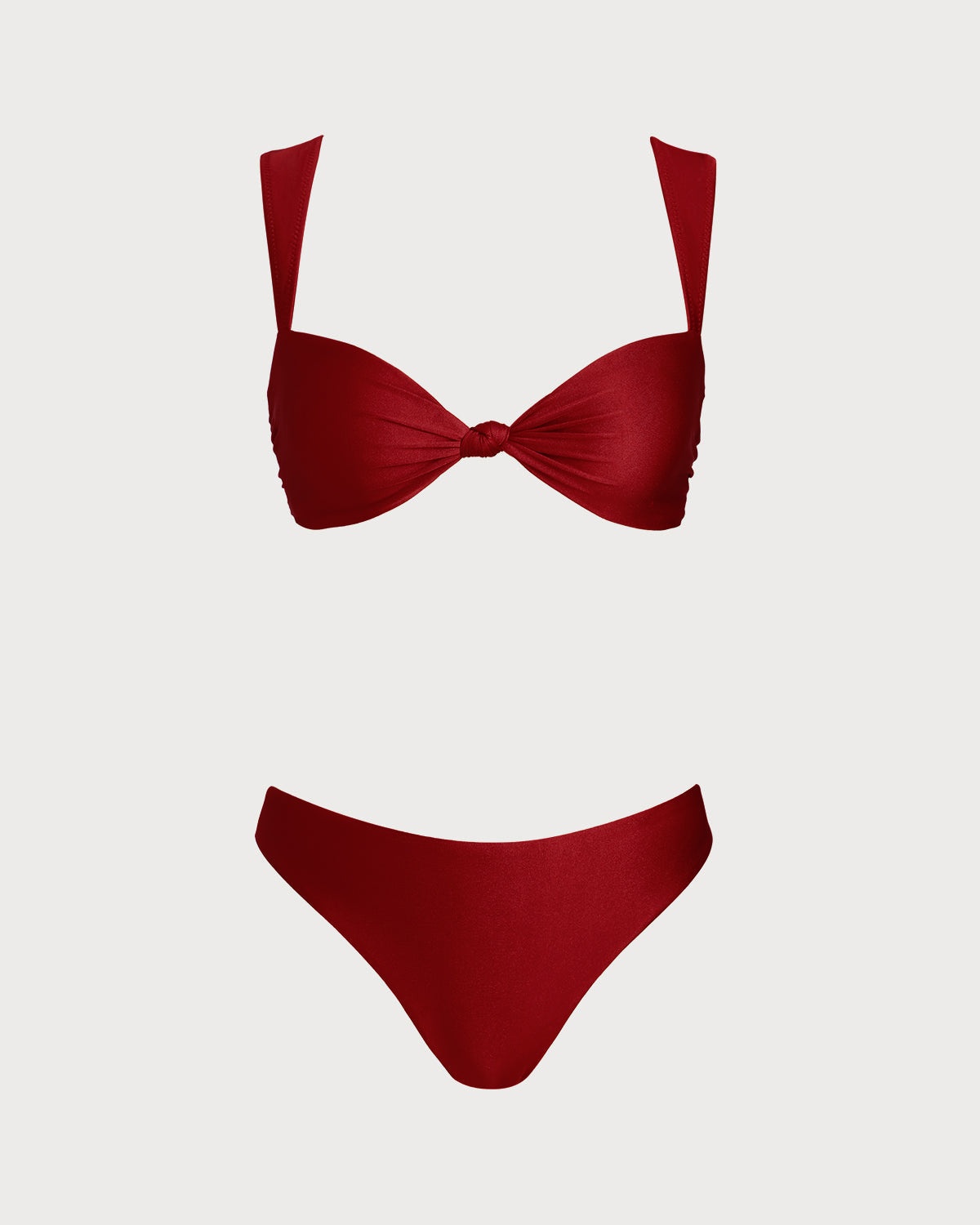 Red Triangle Low Waisted Bikini Set
