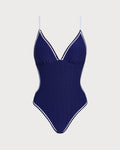 Blue X Cross Bralette One Piece Swimwear