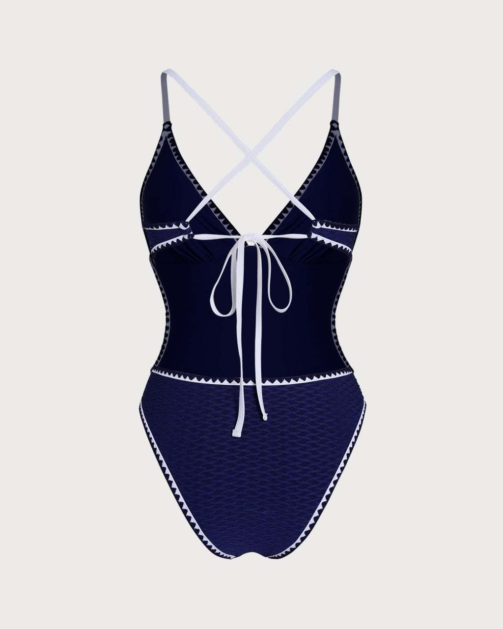 Blue X Cross Bralette One Piece Swimwear