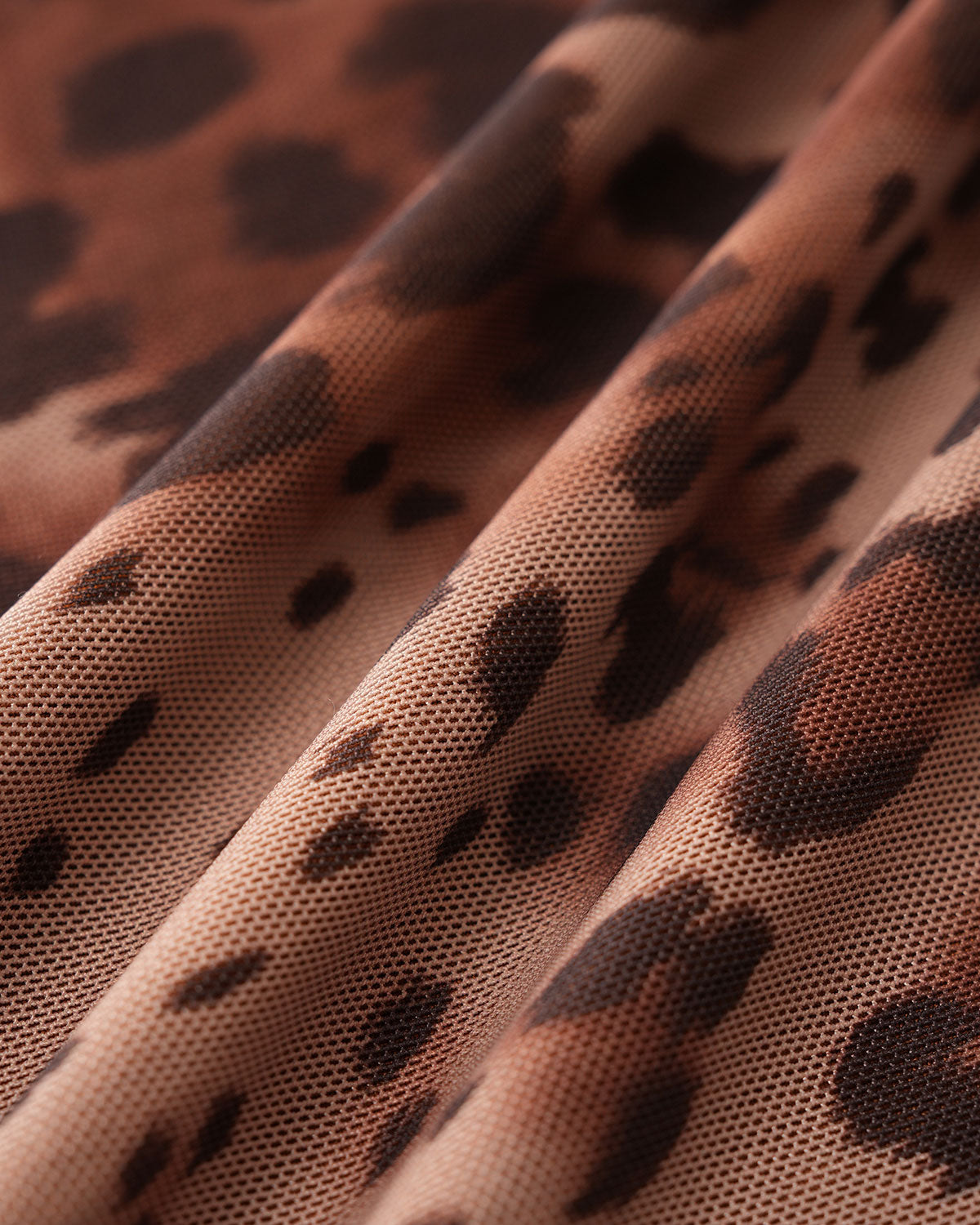 Brown Leopard Print Elastic Waist Mini Skirt