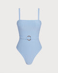 Blue O-Ring Bandeau One Piece Swimwear