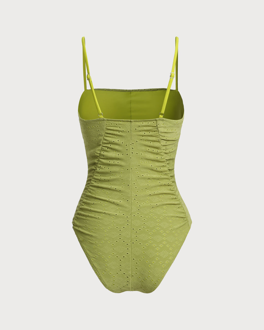 Green Jacquard Bralette One Piece Swimwear