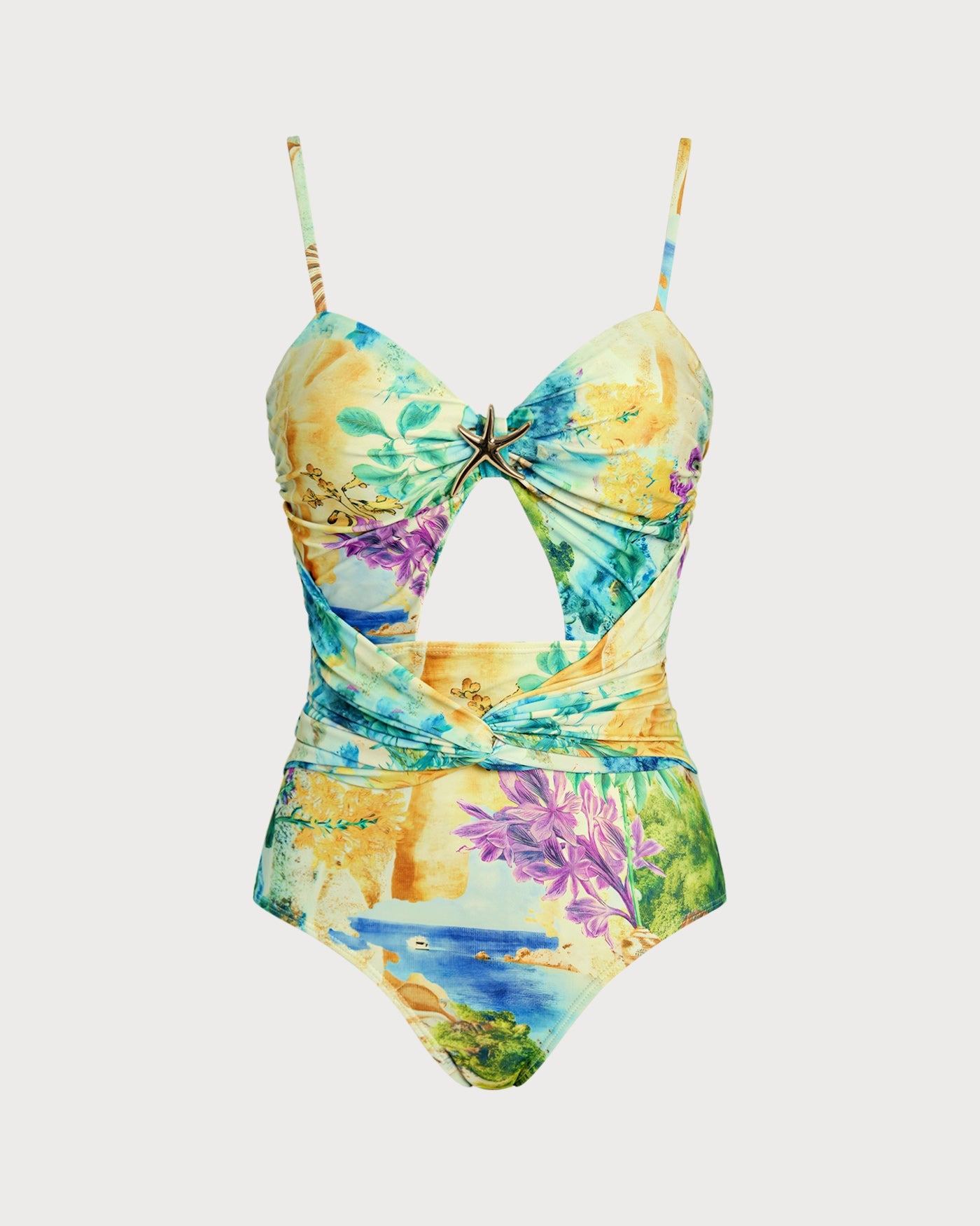 Floral Twist One Piece Swimwear