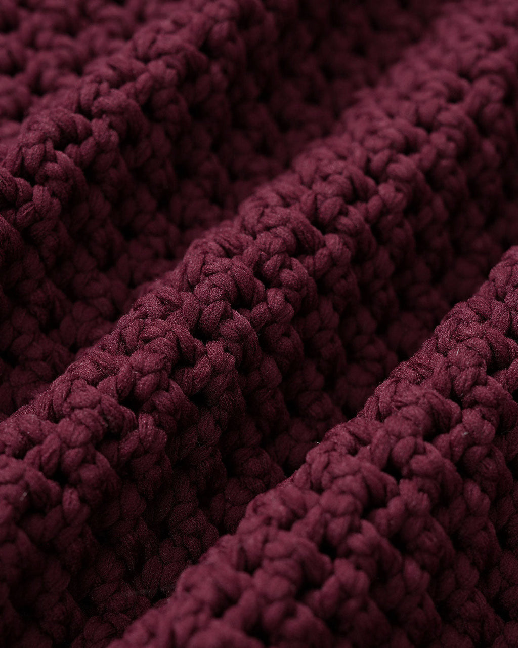 Wine Red Single Breasted Casual Knit Cardigan