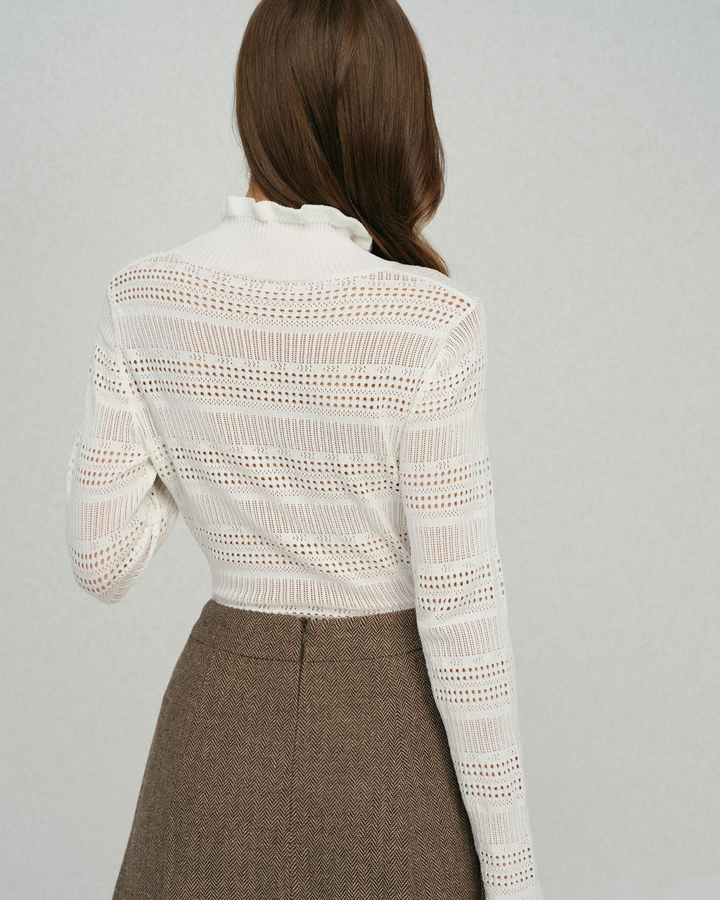 Beige Turtle Viscose Knit Tee