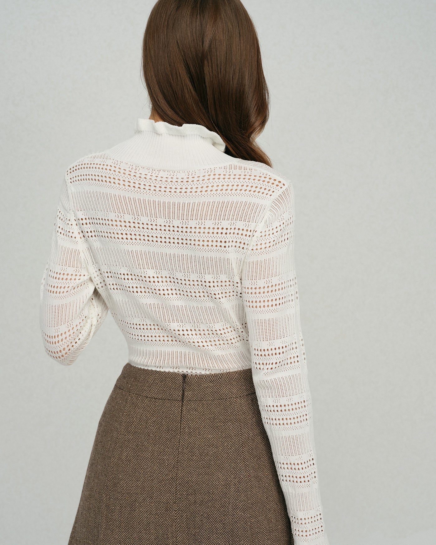 Beige Turtle Viscose Knit Tee