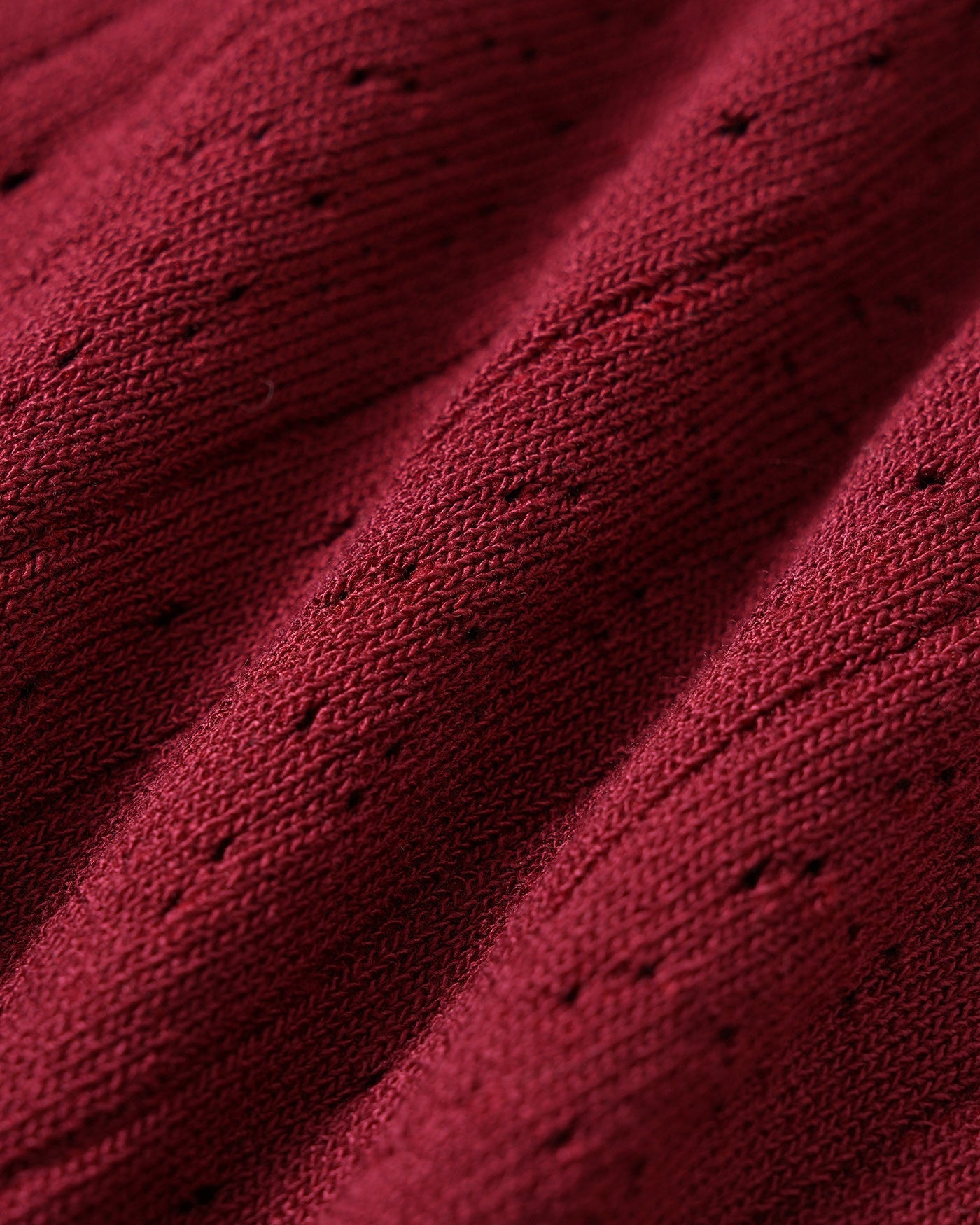 Wine Red Scalloped Viscose Sweater Dress