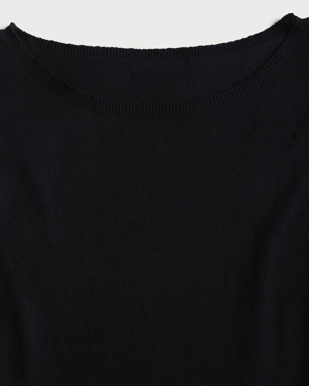 Black Ruffle Ribbed Sweater Mini Dress