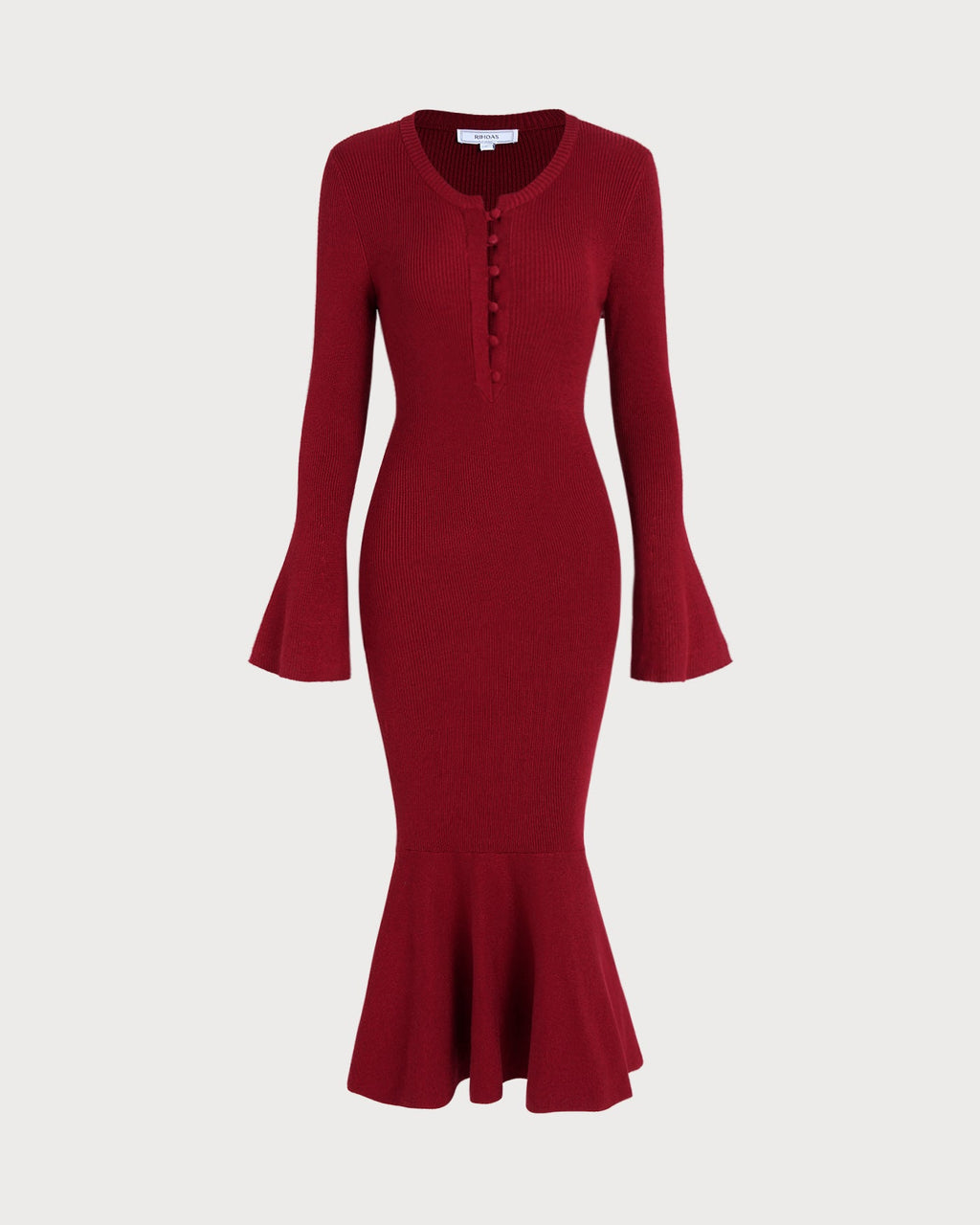 Wine Red Mermaid Sweater Dresses