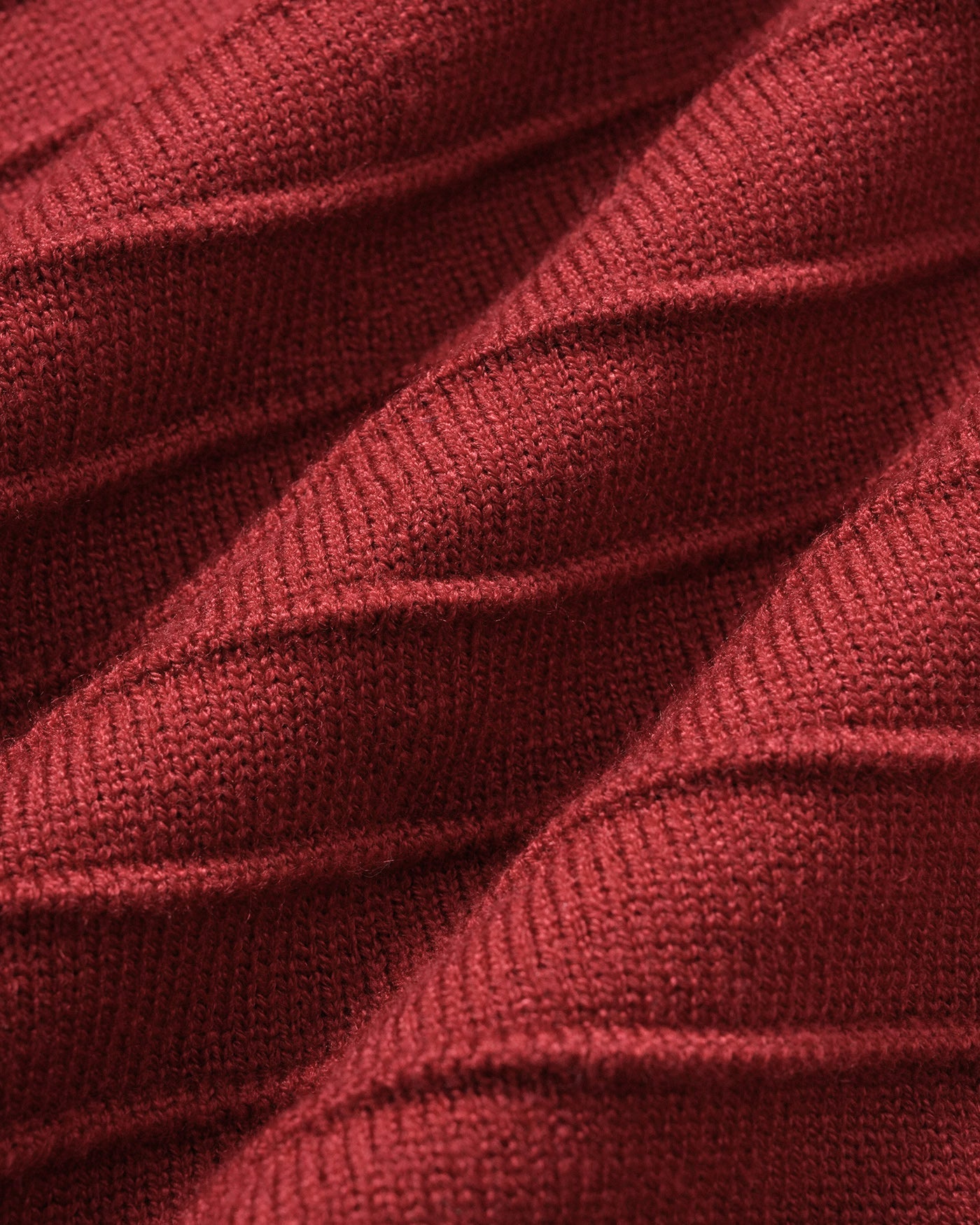 Wine Red Lantern Sleeve A-Line Sweater Dress