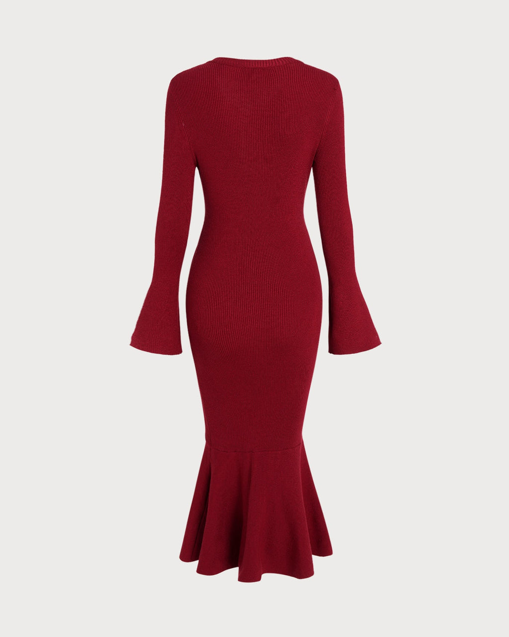 Wine Red Mermaid Sweater Dresses