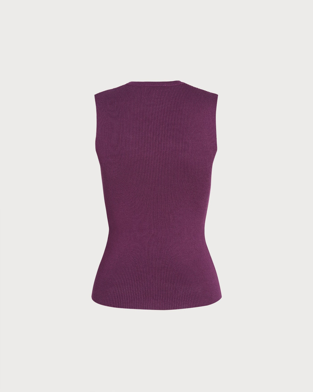 Purple Sleeveless Viscose Tank Top