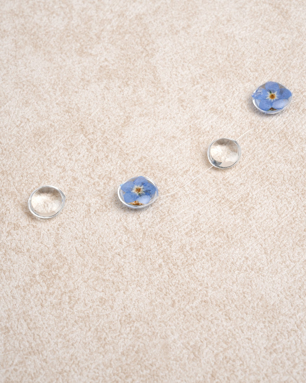 Blue Transparent Dewdrop Necklace