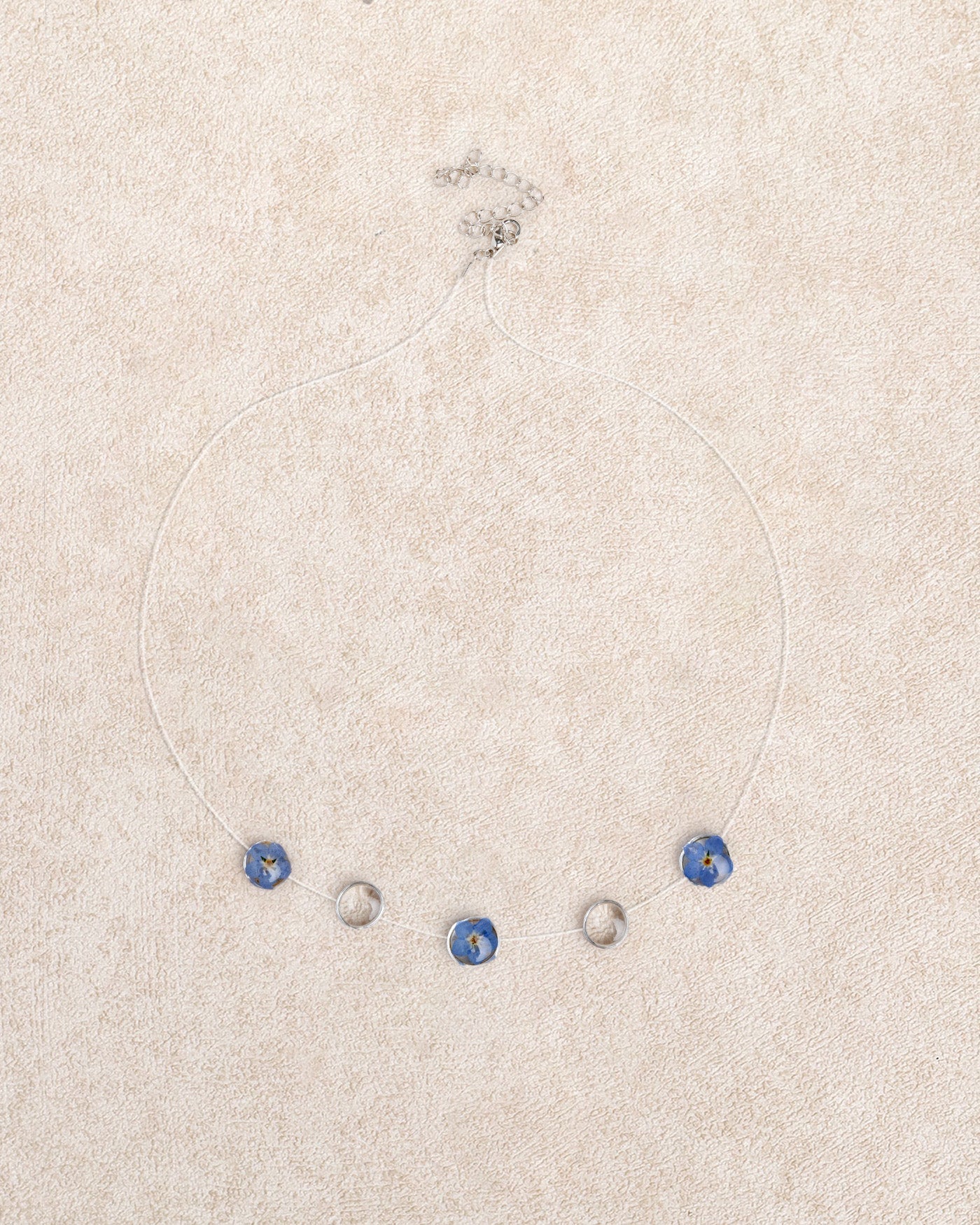 Blue Transparent Dewdrop Necklace