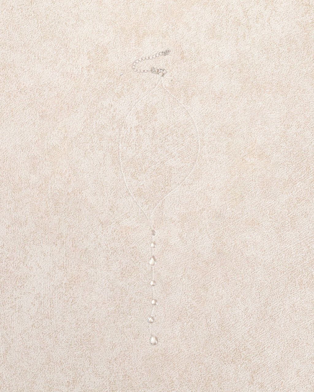 White Clear Crystal Dewdrop Necklace