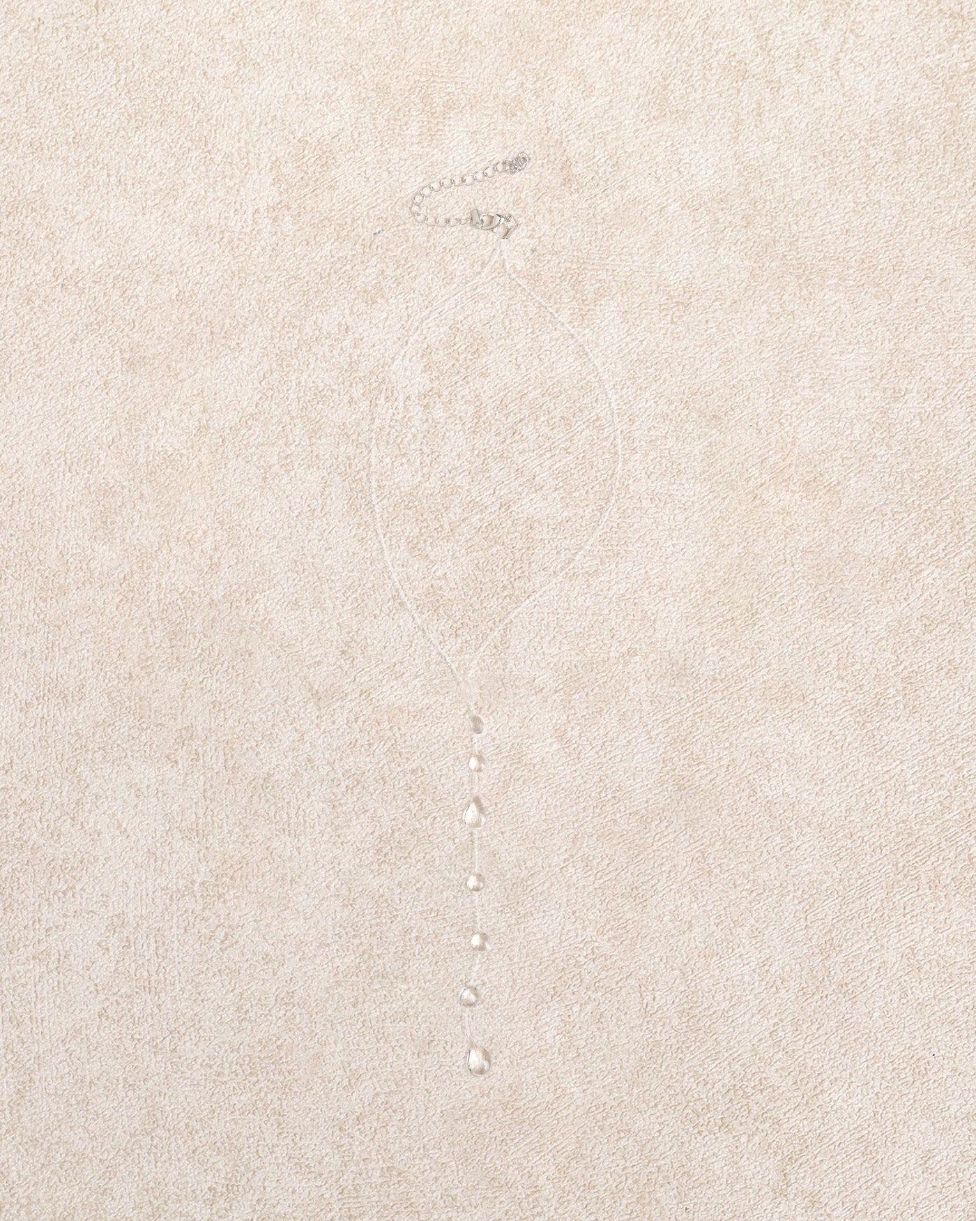 White Clear Crystal Dewdrop Necklace