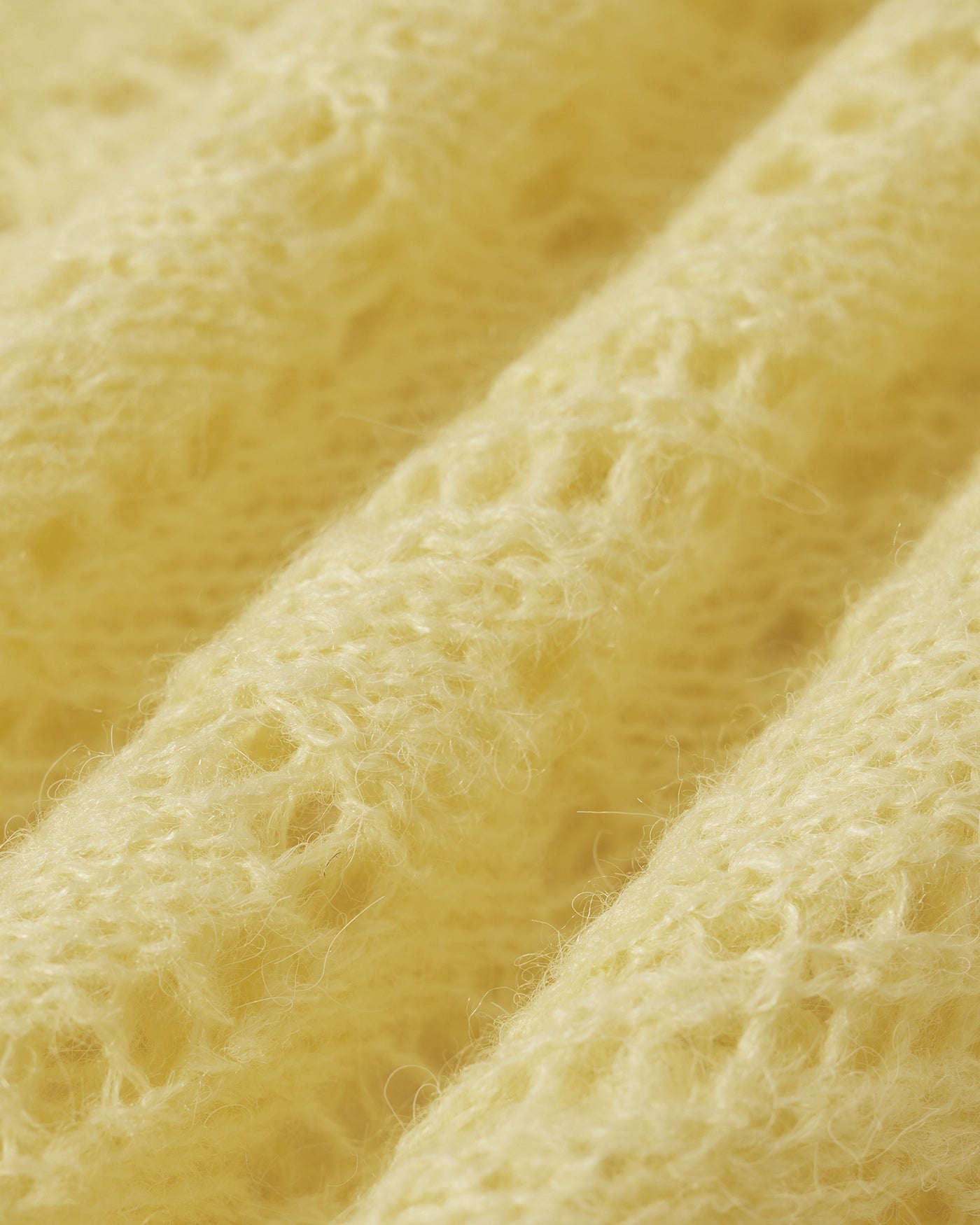Yellow V Neck Cut Out Textured Sweater