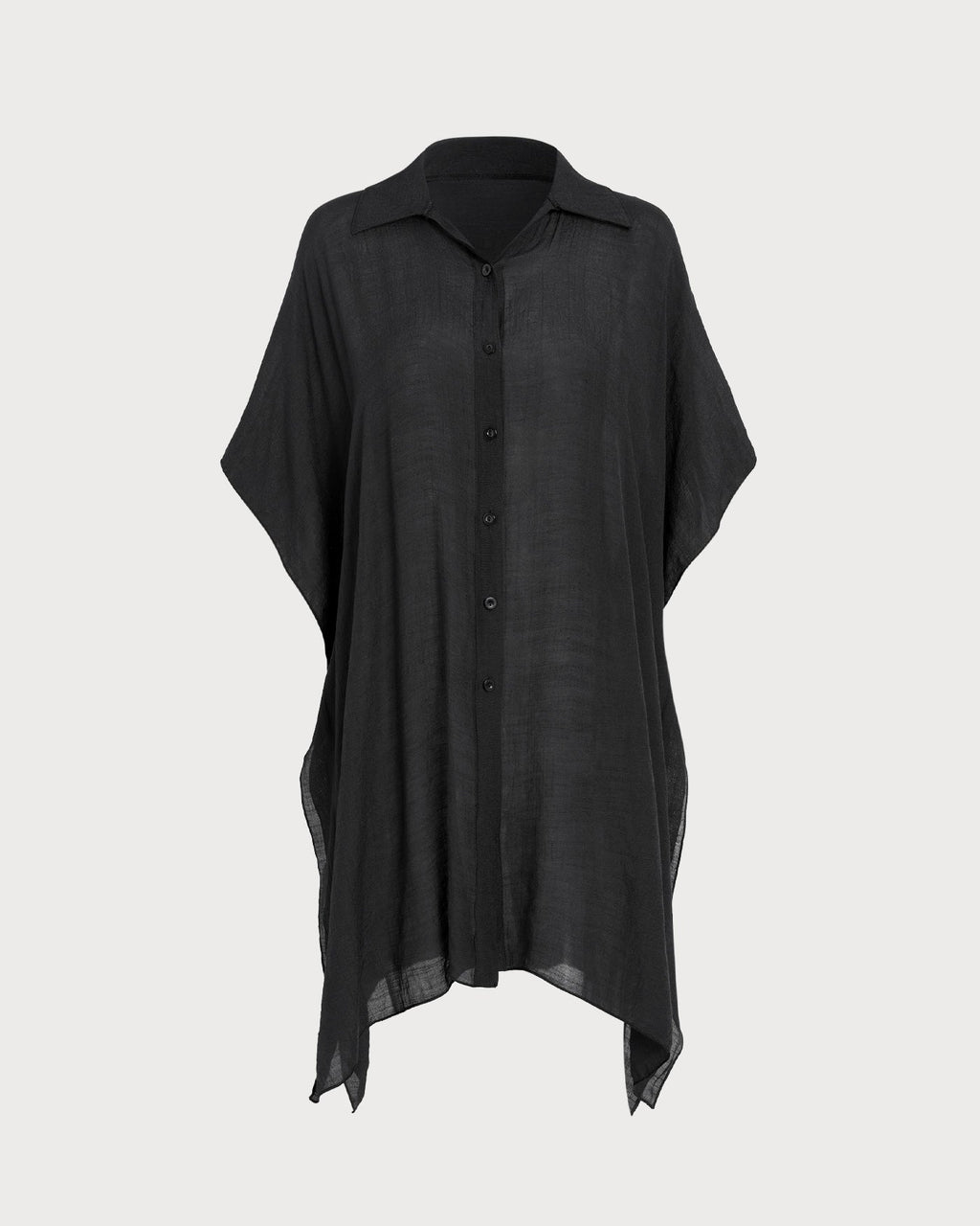 Black Loose Beach Cover-up