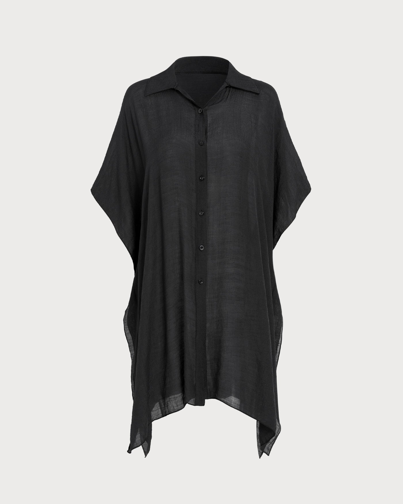 Black Loose Beach Cover-up