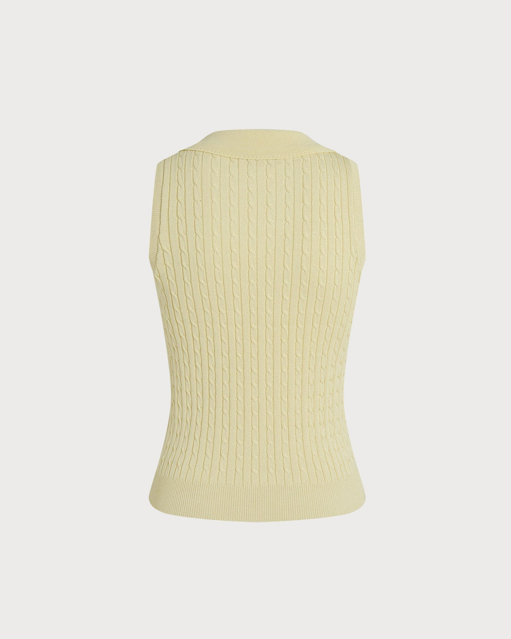 Yellow V Neck Textured Button Cardigan