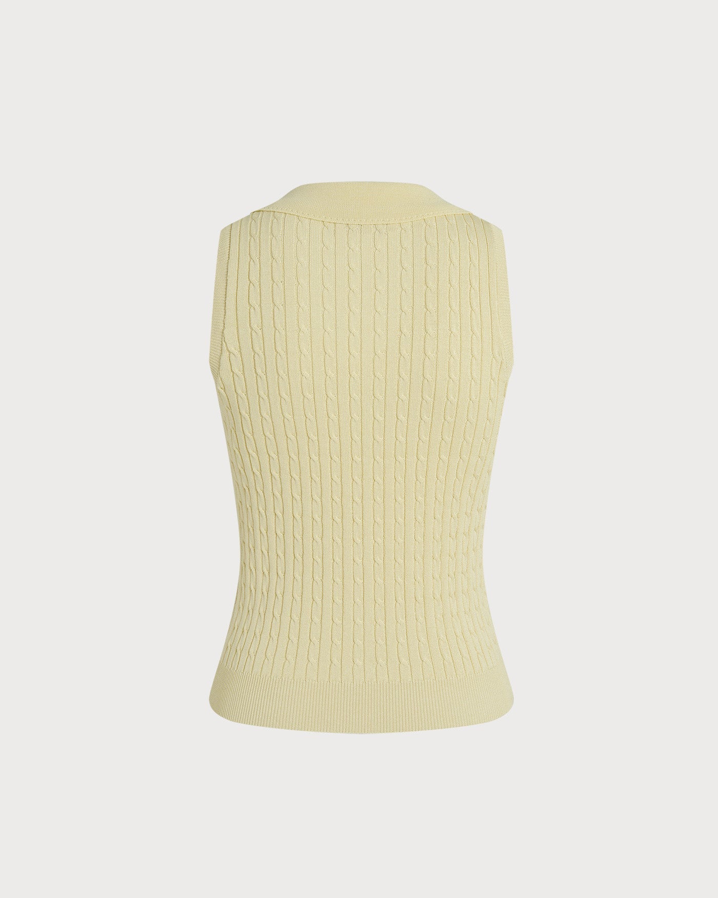 Yellow V Neck Textured Button Cardigan