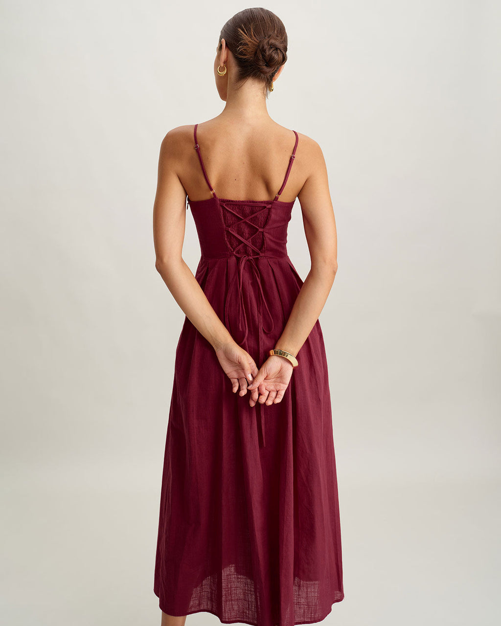 Red Sweetheart Neck Sleeveless Slip Maxi Dress