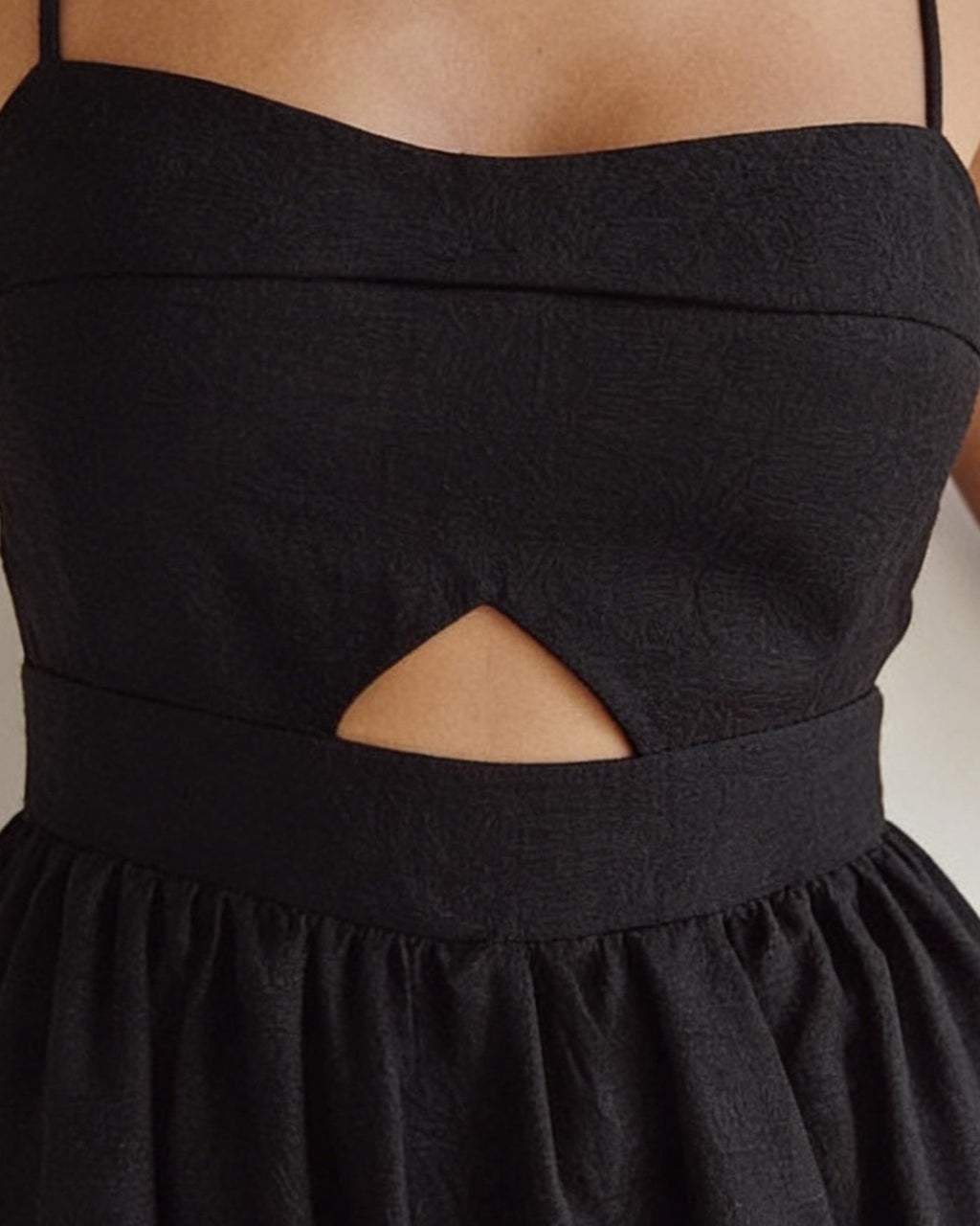 Black Cut Out Slip Maxi Dress