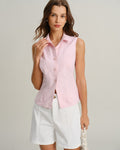 Pink Striped Button Vest