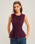 Purple Ruched Tank Top