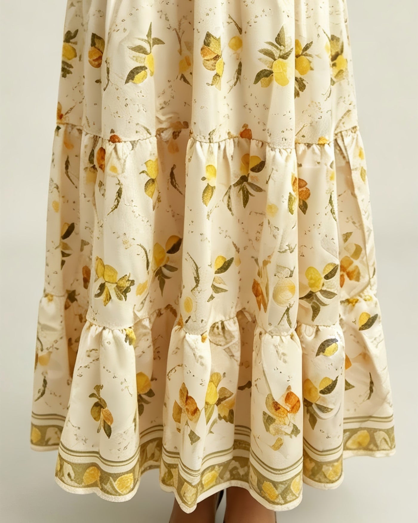 Apricot Halter Floral Maxi Dress