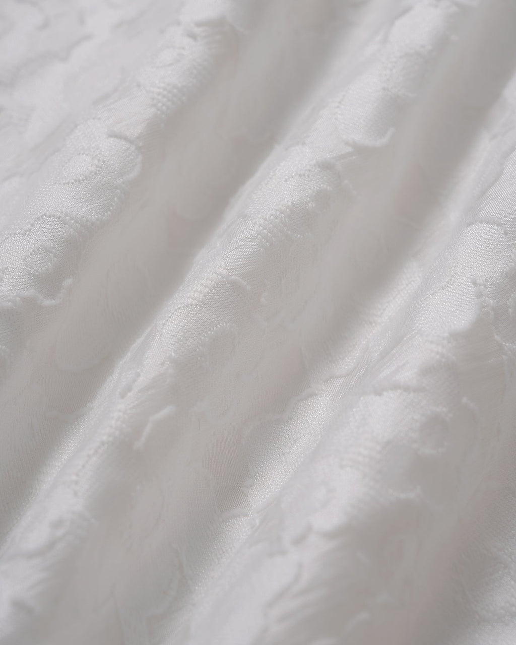White V Neck Jacquard Mini Dress