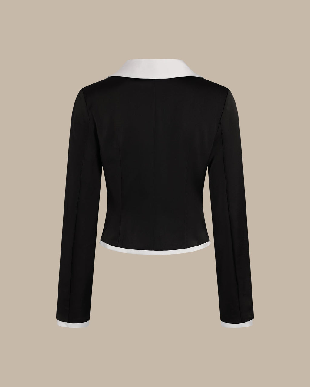 Black Collar Satin Blouse