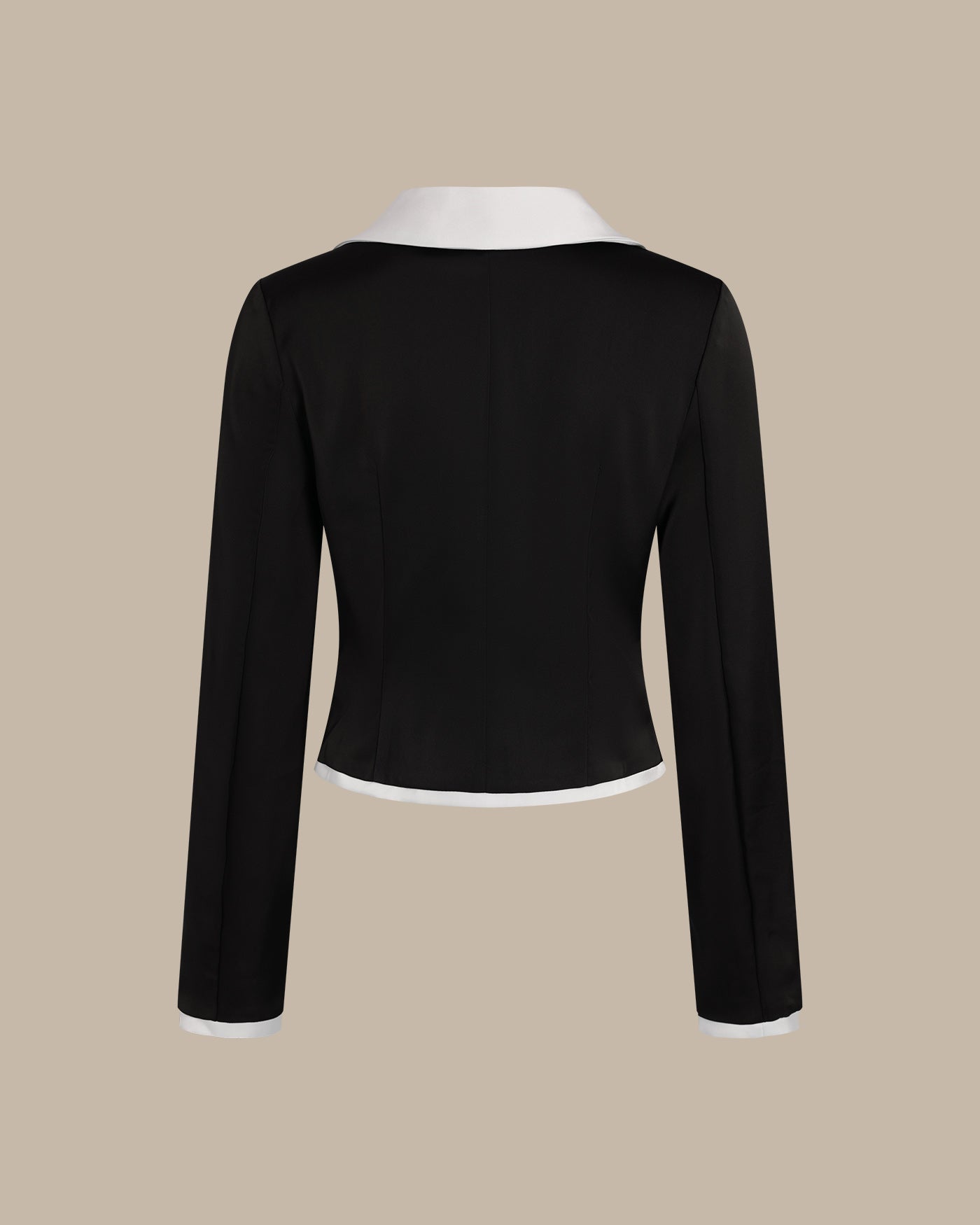Black Collar Satin Blouse