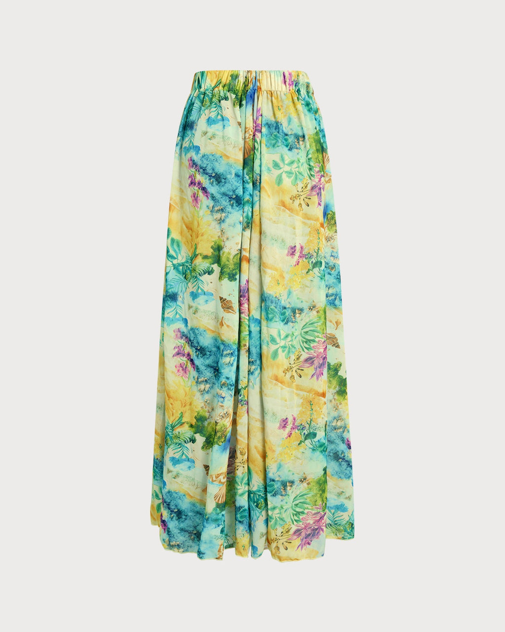 Floral Elastic Waist Cover-up
