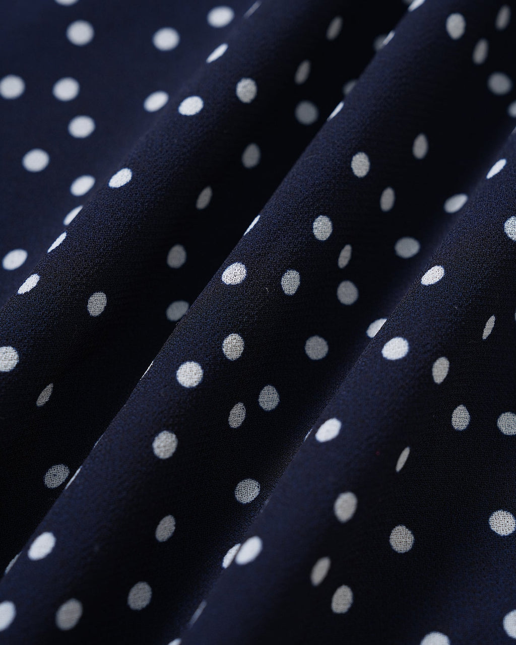 Navy Cowl Neck Polka Dot Maxi Dress