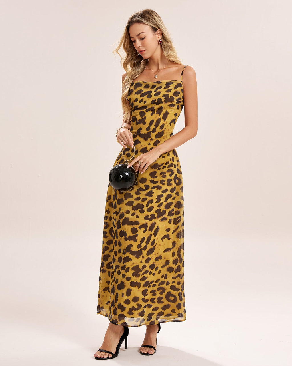 Yellow X Cross Slip Maxi Dress
