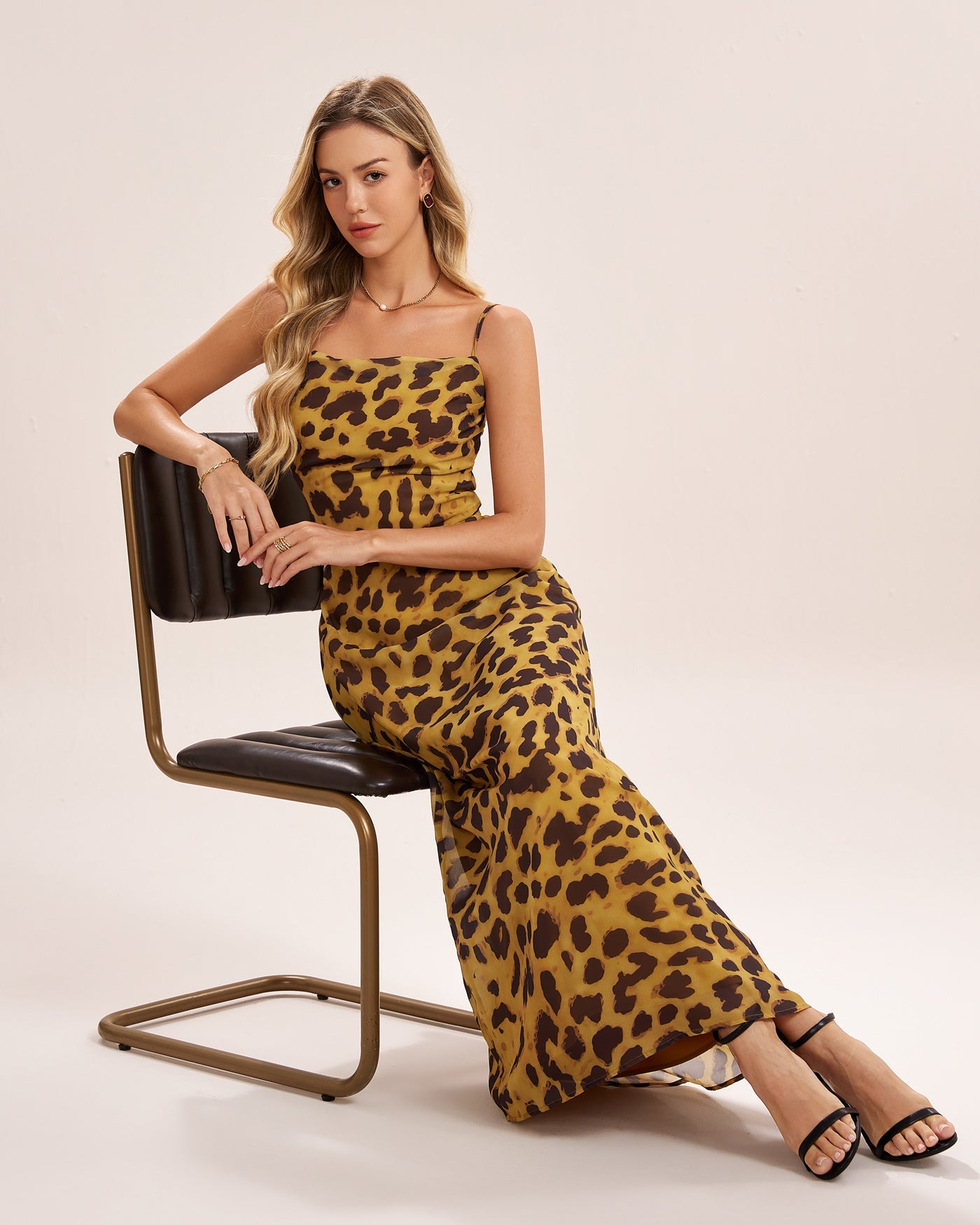 Yellow X Cross Slip Maxi Dress