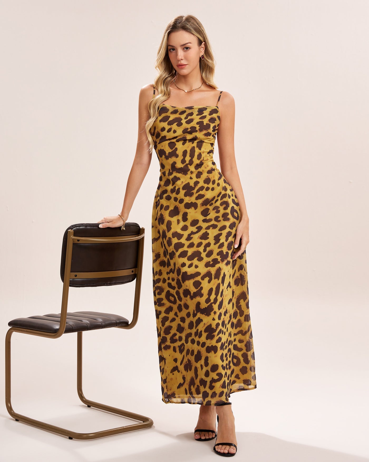 Yellow X Cross Slip Maxi Dress