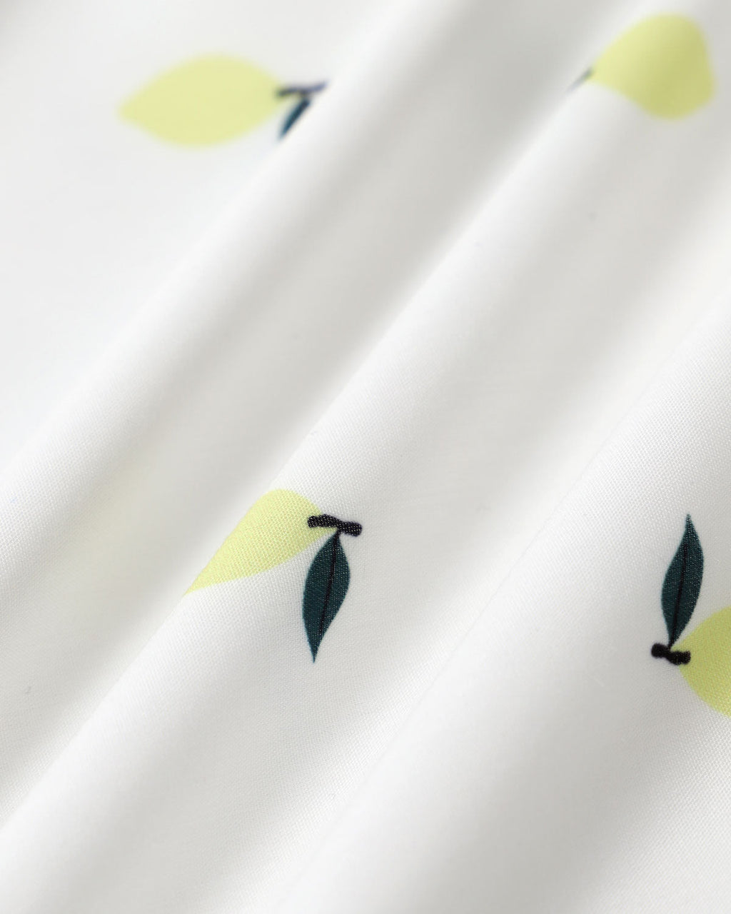 White Fruit Square Neck Midi Dress