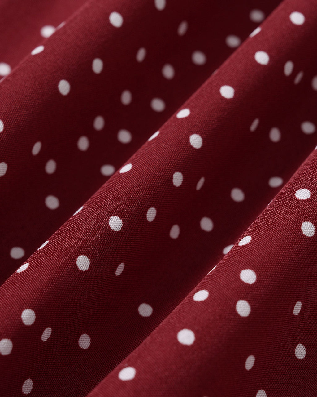 Red Butterfly Sleeve Polka Dot Midi Dress