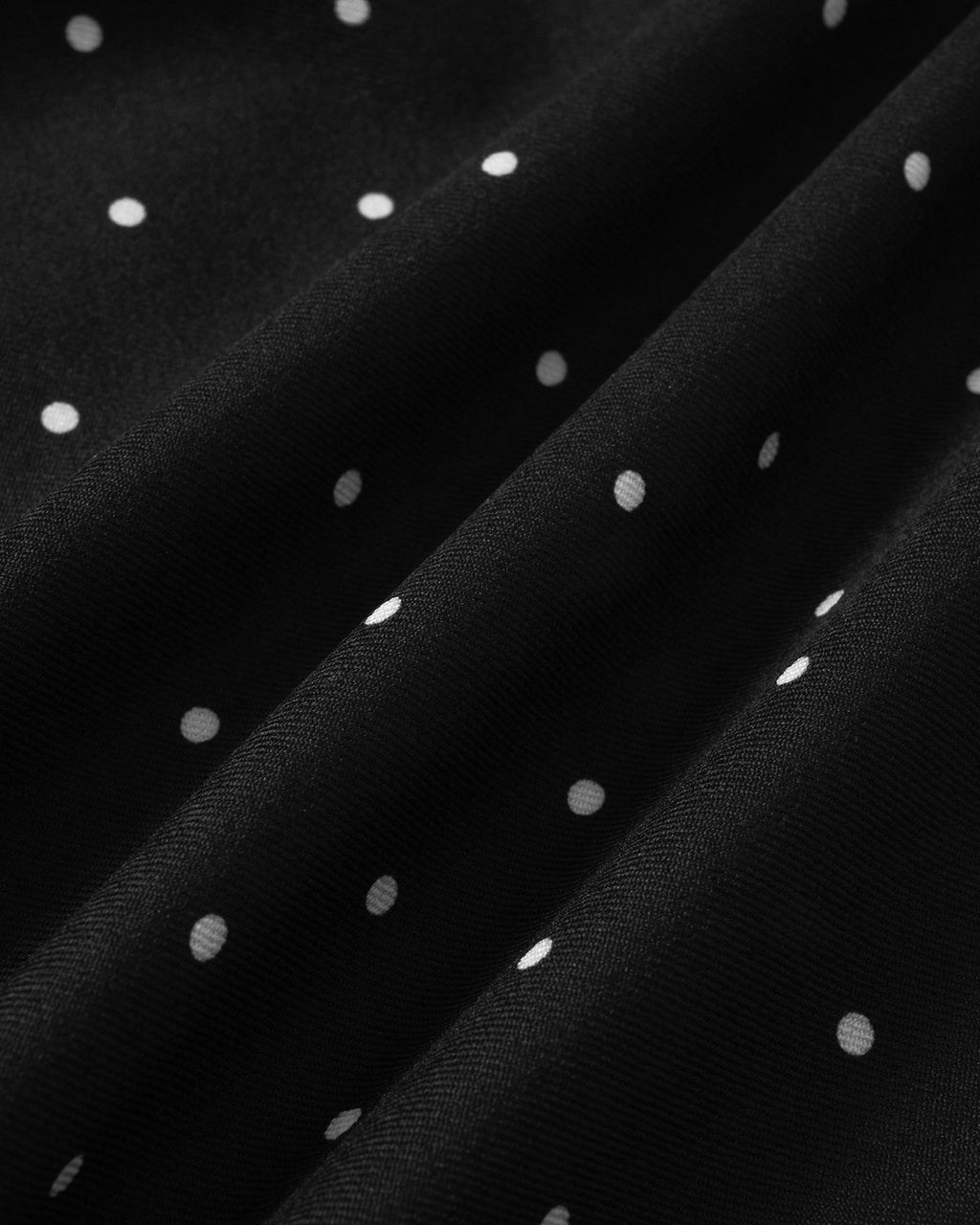 Black Polka Dot Square Neck Mini Dress