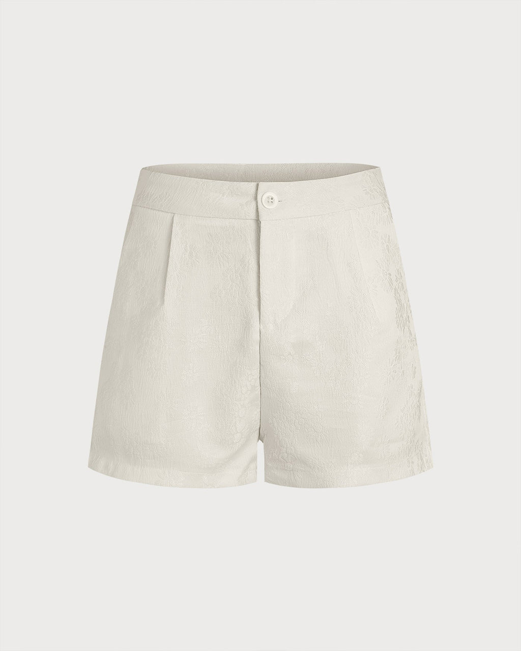 Apricot Jacquard Pockets Shorts